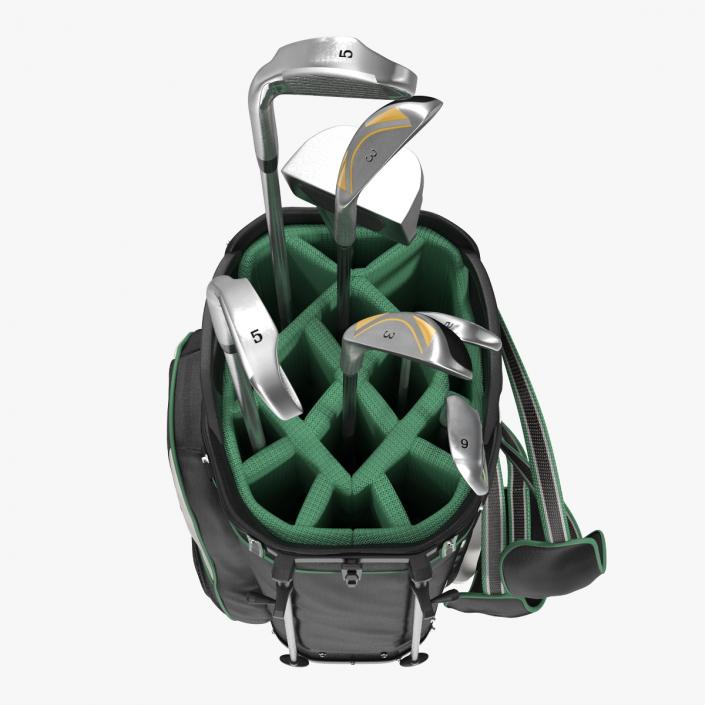 Golf Bag with Clubs 3D model