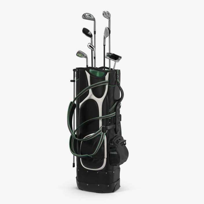 Golf Bag with Clubs 3D model