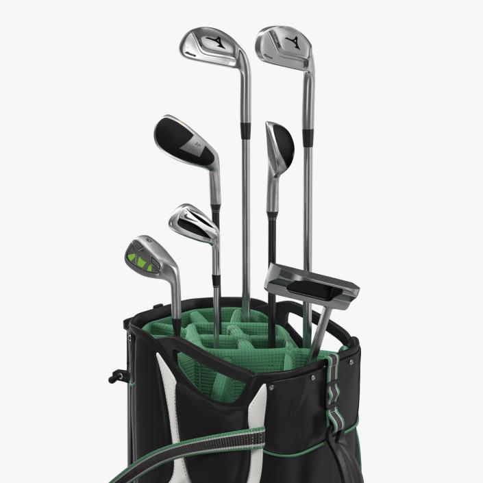 Golf Bag with Clubs 3D model