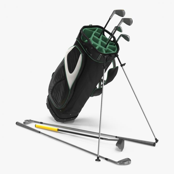 Golf Bag with Clubs 3D model