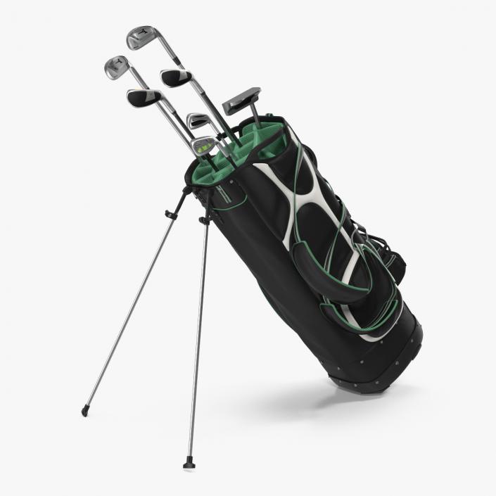 Golf Bag with Clubs 3D model