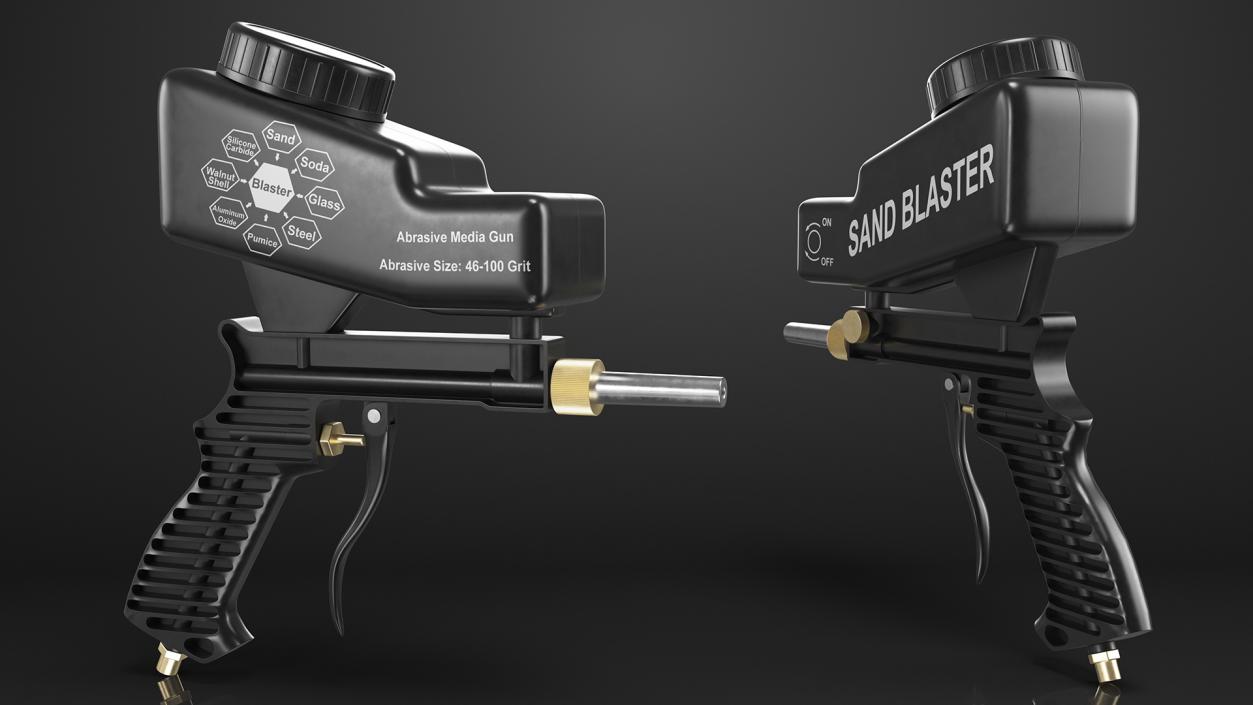 3D model Lematec Sand Blaster Gun Black