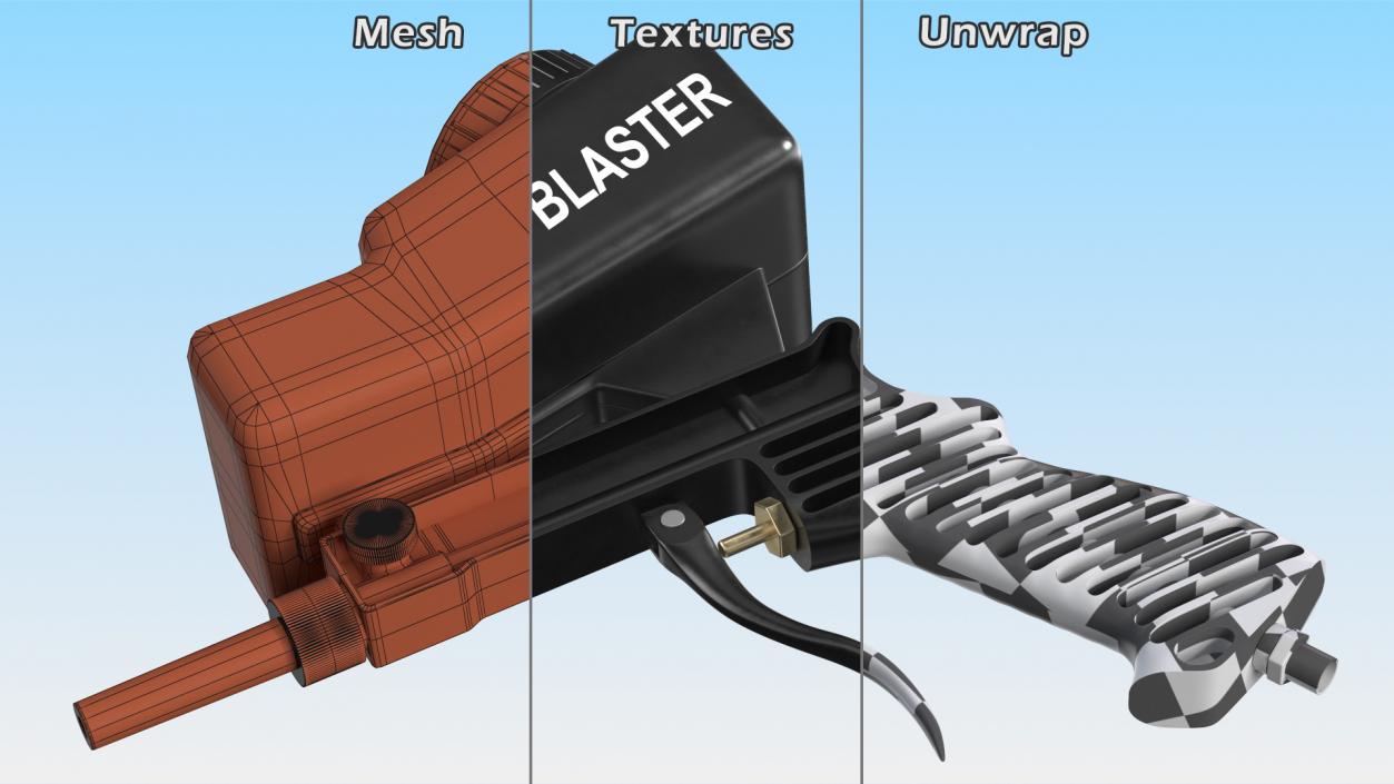 3D model Lematec Sand Blaster Gun Black