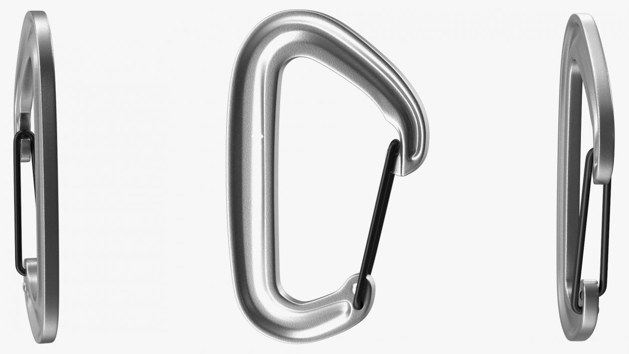 Black Diamond MiniWire Carabiner Closed Grey 3D model