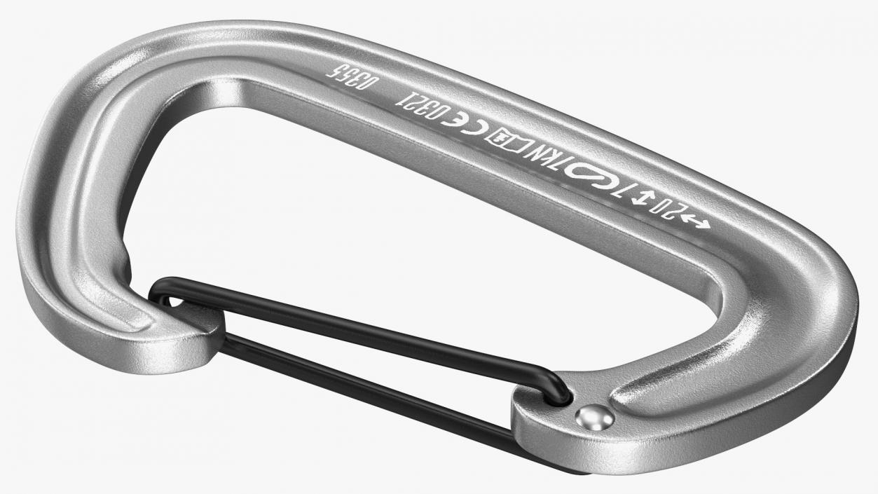 Black Diamond MiniWire Carabiner Closed Grey 3D model