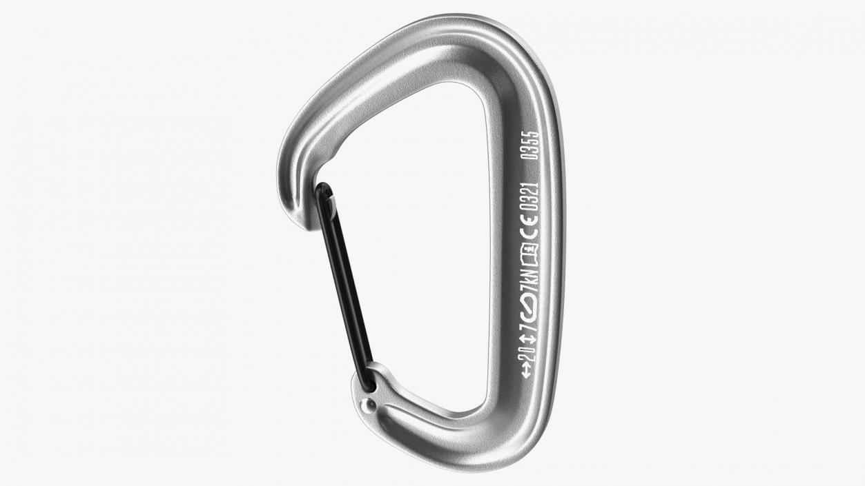 Black Diamond MiniWire Carabiner Closed Grey 3D model