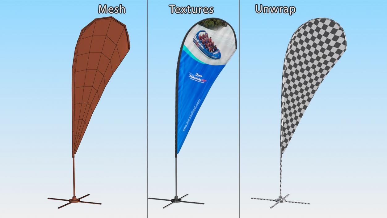 3D Promotional Feather Flag Banner