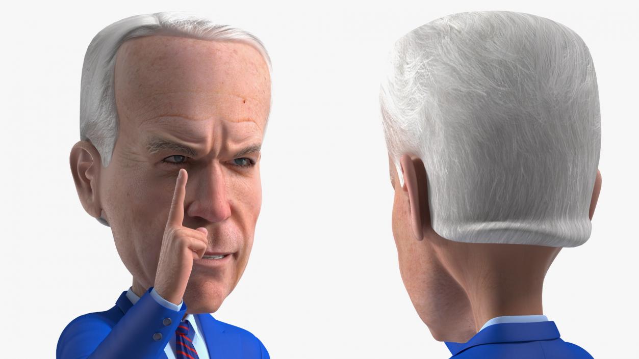 Cartoon Joe Biden Thumbs Up 3D