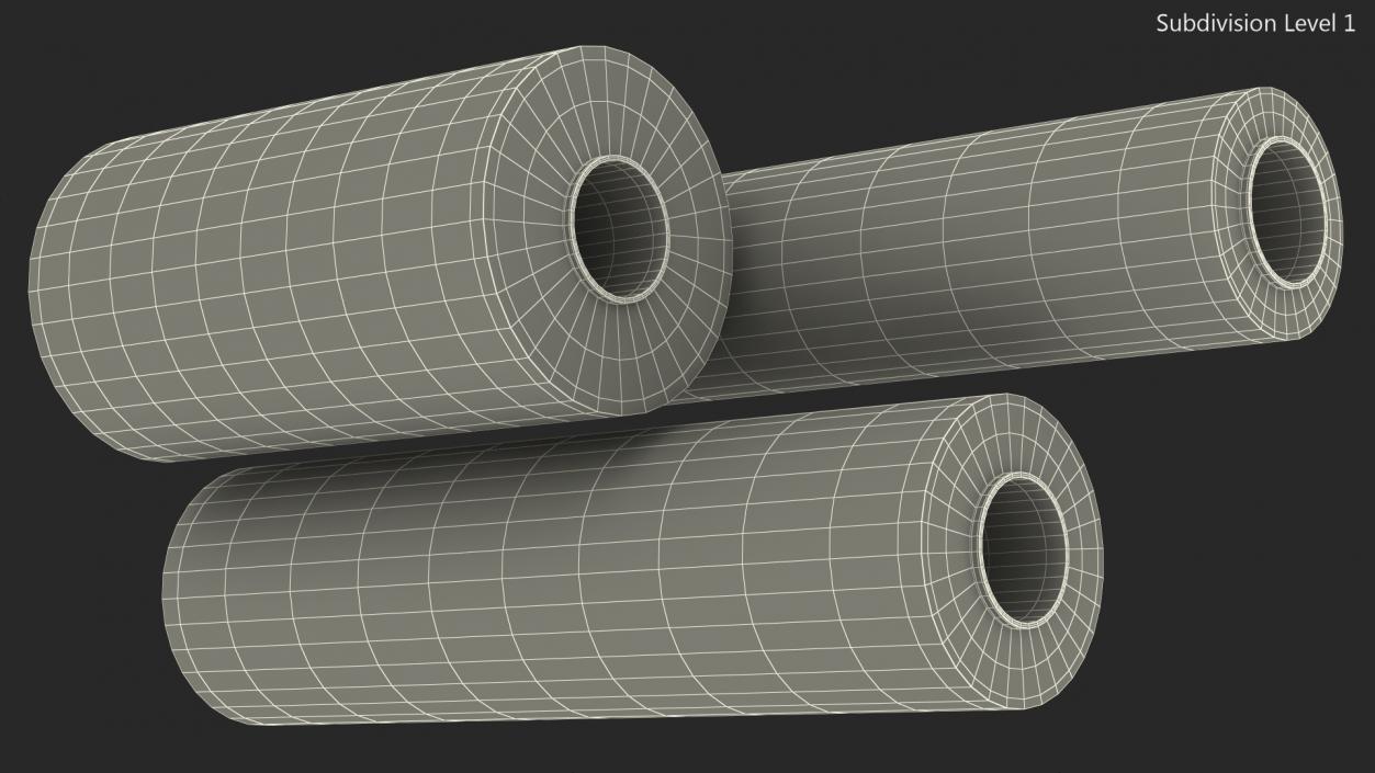 3D Roll of Wrapping Stretch Film 3 Pieces model