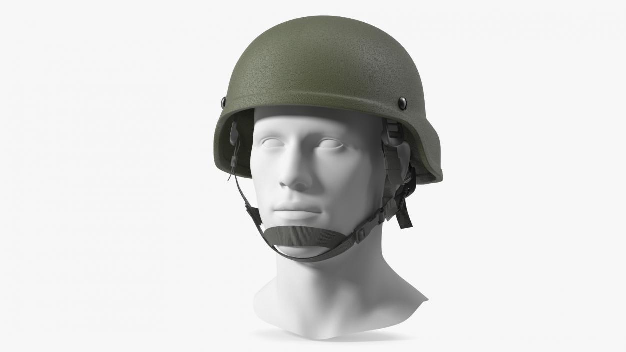 3D Soldier Enhanced Combat Helmet Green