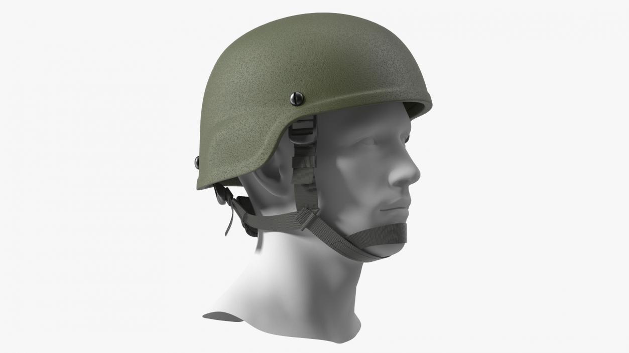 3D Soldier Enhanced Combat Helmet Green