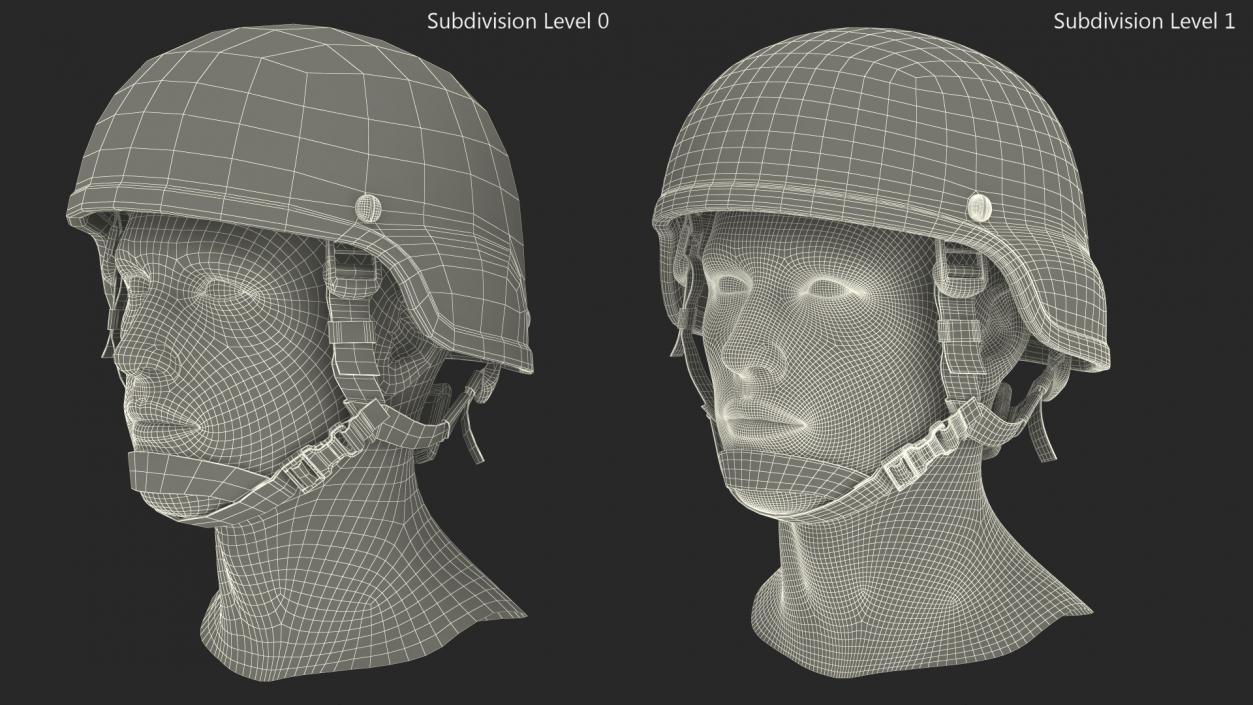 3D Soldier Enhanced Combat Helmet Green