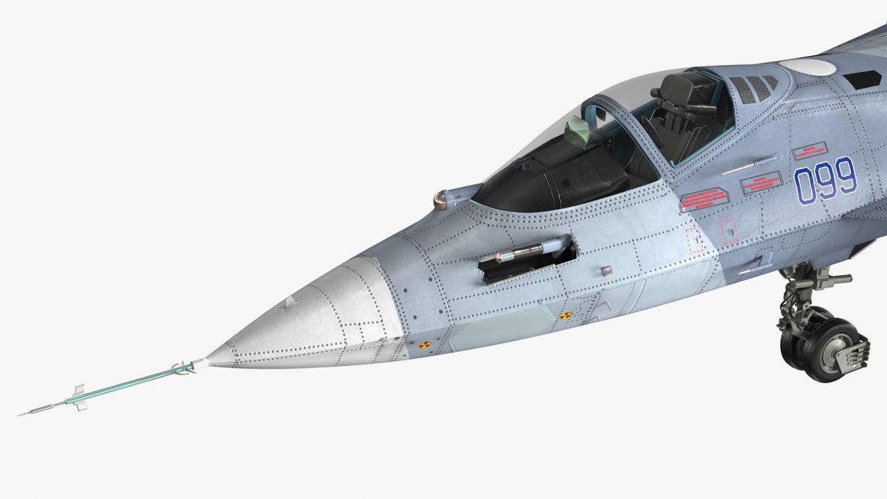 3D Stealth Multirole Fighter SU 57 Rigged model