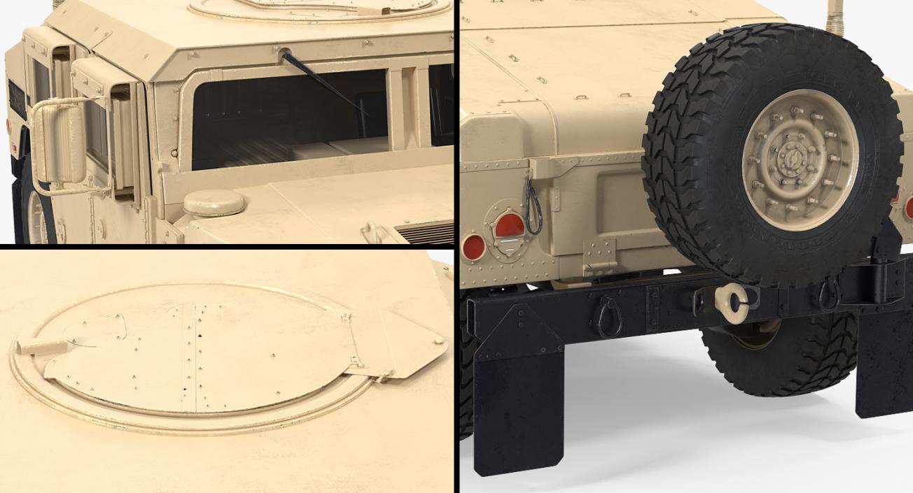 Humvee M1151 Desert 3D model