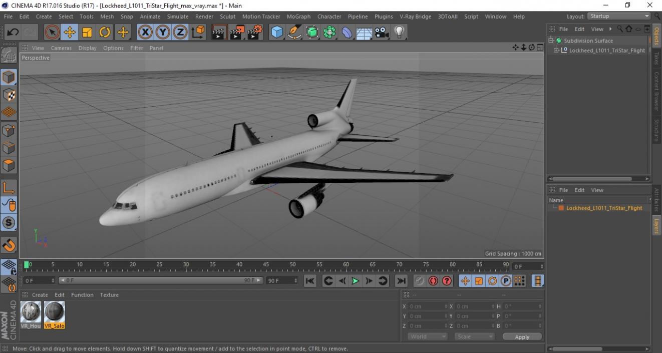 3D model Lockheed L-1011 TriStar Flight