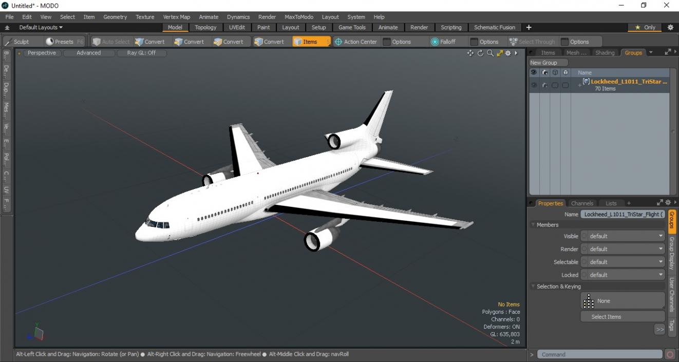 3D model Lockheed L-1011 TriStar Flight