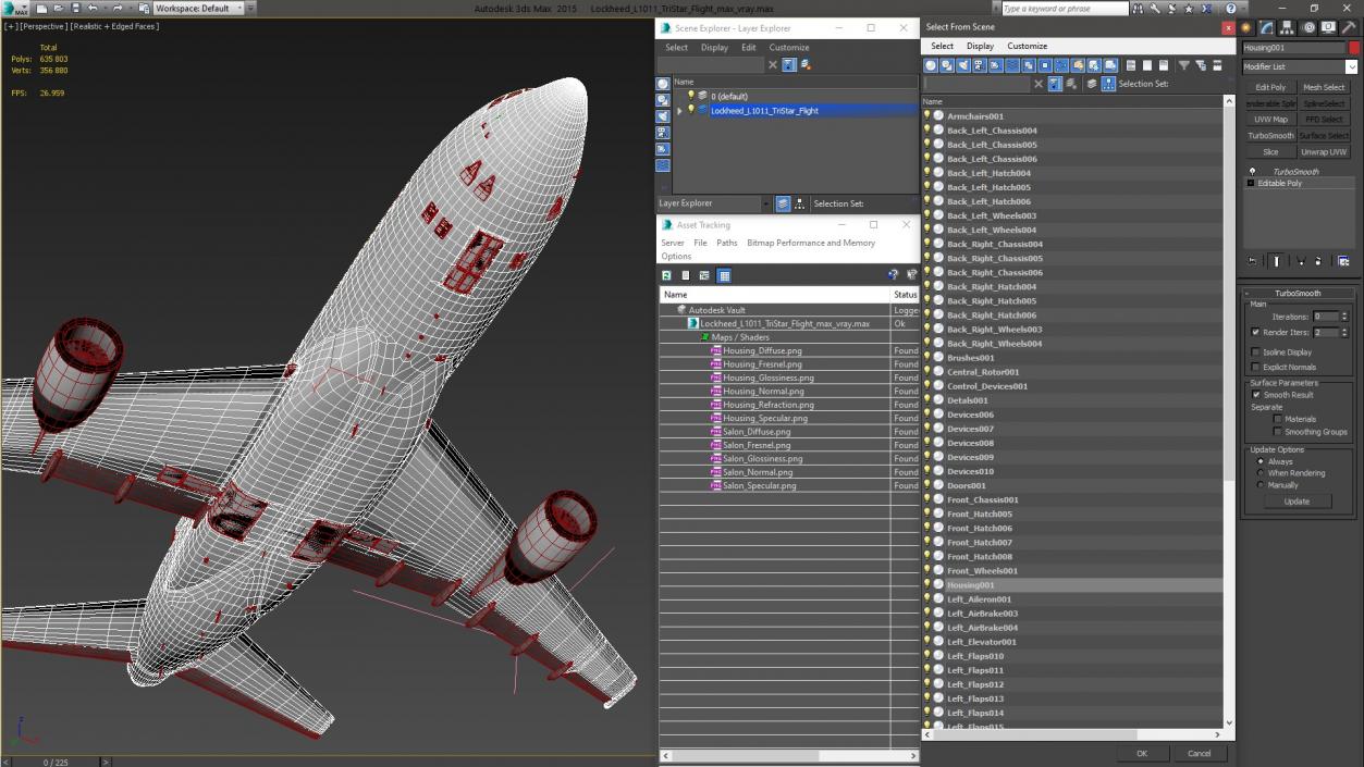 3D model Lockheed L-1011 TriStar Flight