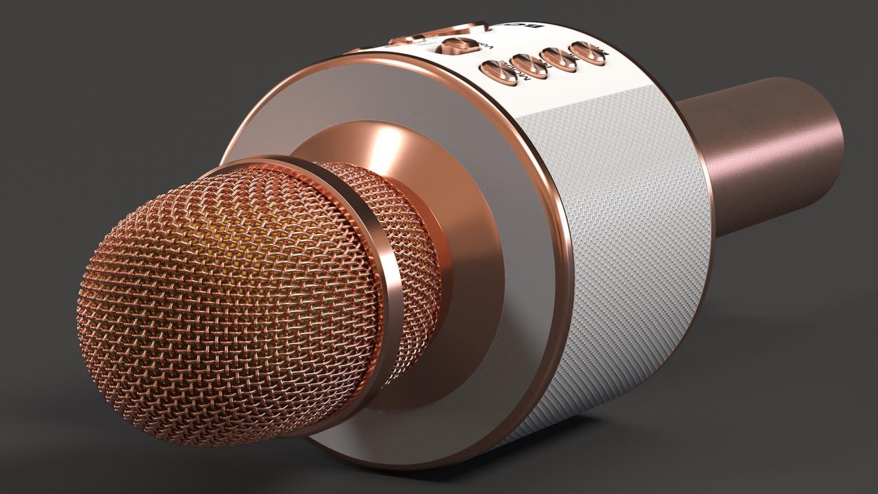 3D Portable Bonaok Karaoke Mic Rose and Gold