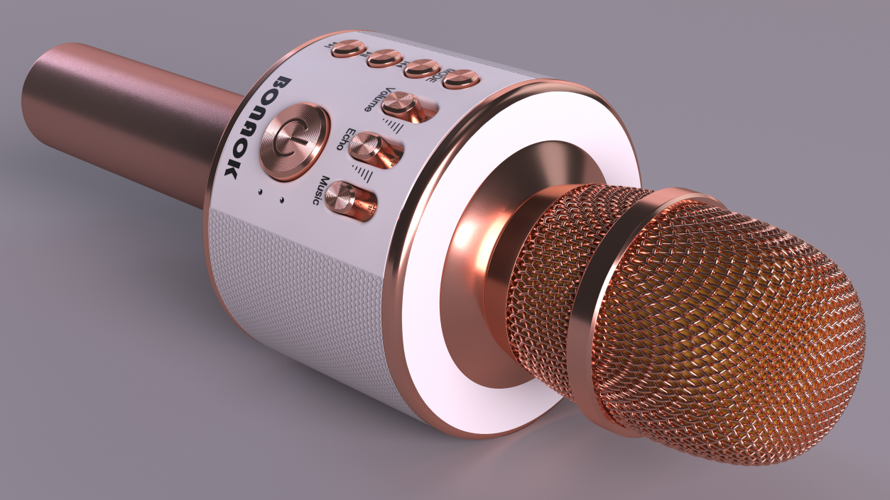 3D Portable Bonaok Karaoke Mic Rose and Gold