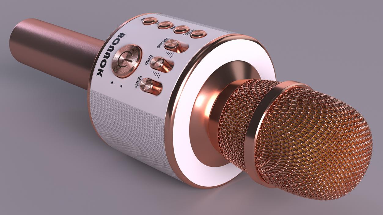 3D Portable Bonaok Karaoke Mic Rose and Gold