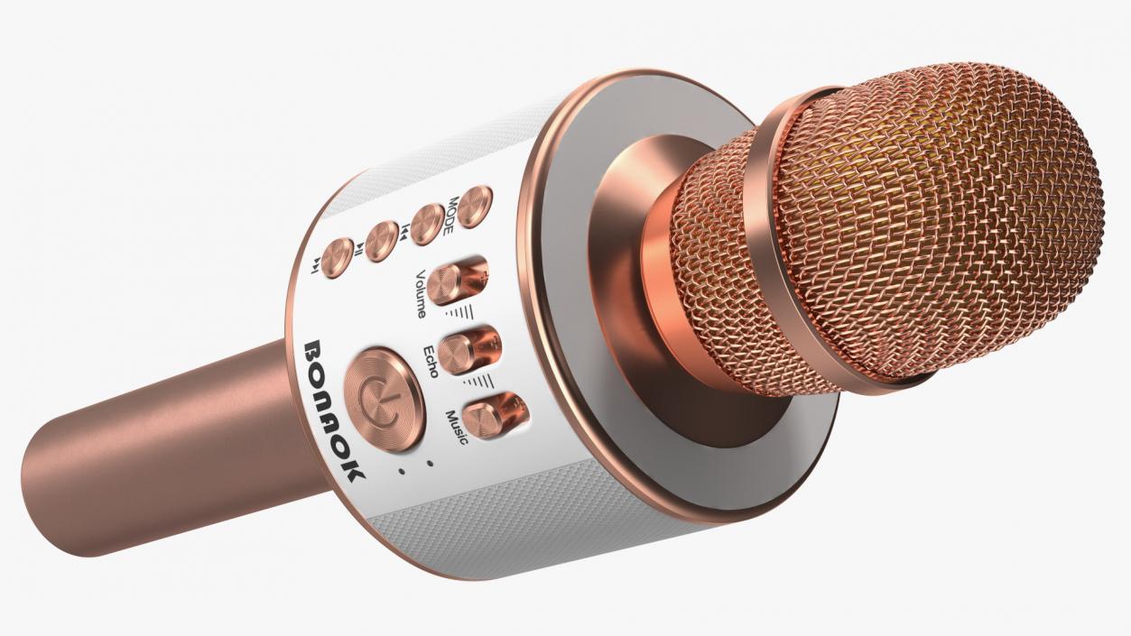 3D Portable Bonaok Karaoke Mic Rose and Gold