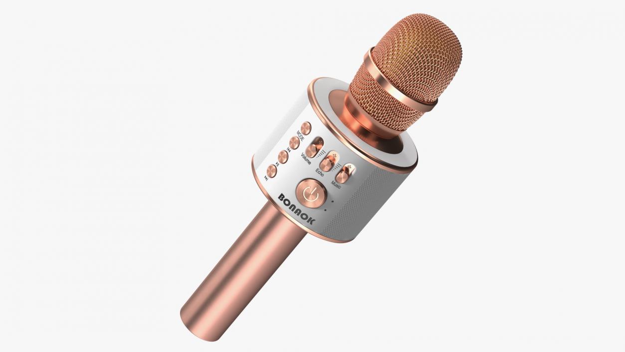 3D Portable Bonaok Karaoke Mic Rose and Gold