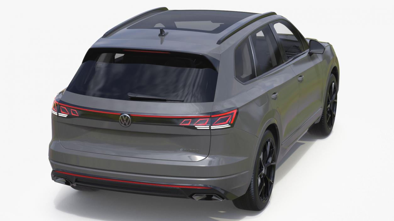 3D model Volkswagen Touareg 2024 Grey Lights On 2