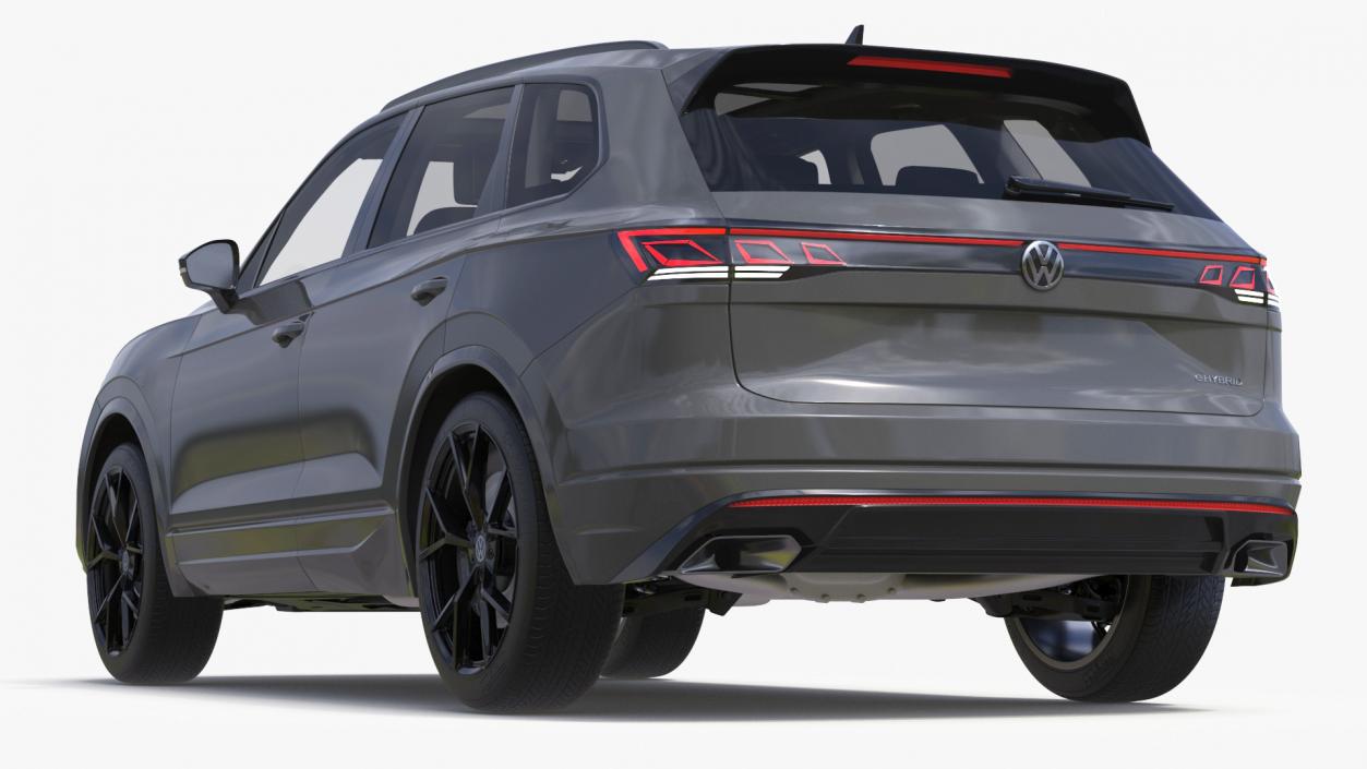 3D model Volkswagen Touareg 2024 Grey Lights On 2