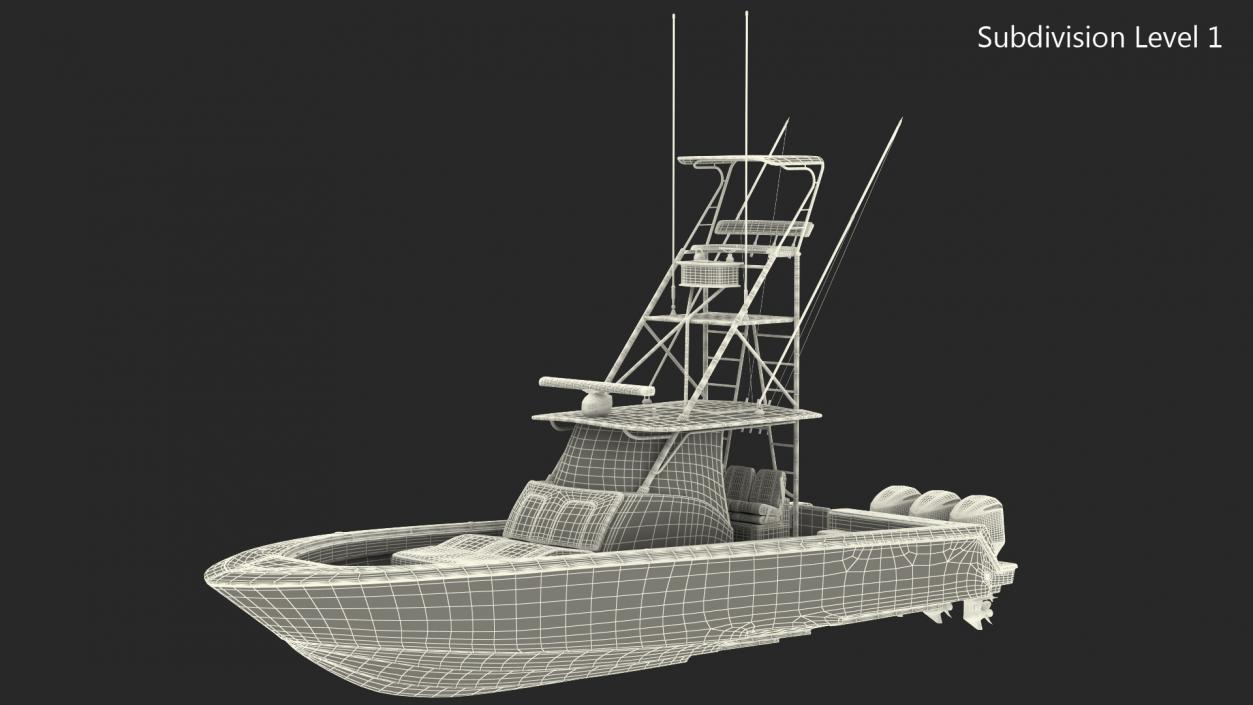 Contender 39 FA Sport Fishing Boat 3D model