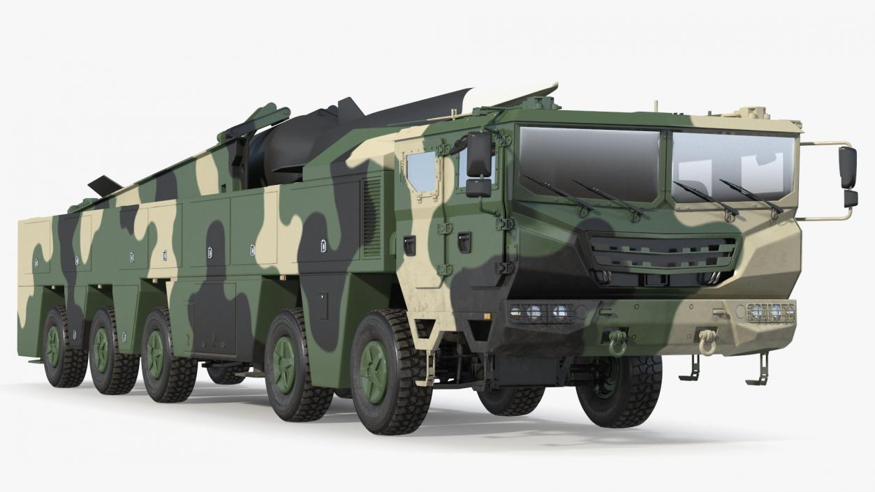 3D model Ballistic Missile on Road Mobile Vehicle