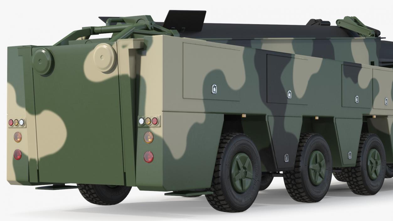 3D model Ballistic Missile on Road Mobile Vehicle