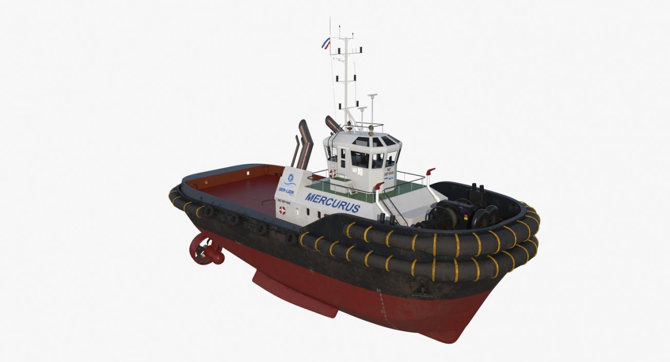 3D Harbour Tug Boat