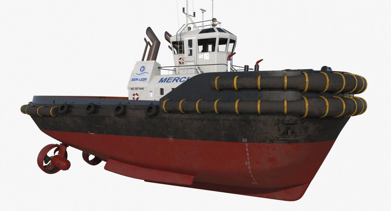 3D Harbour Tug Boat