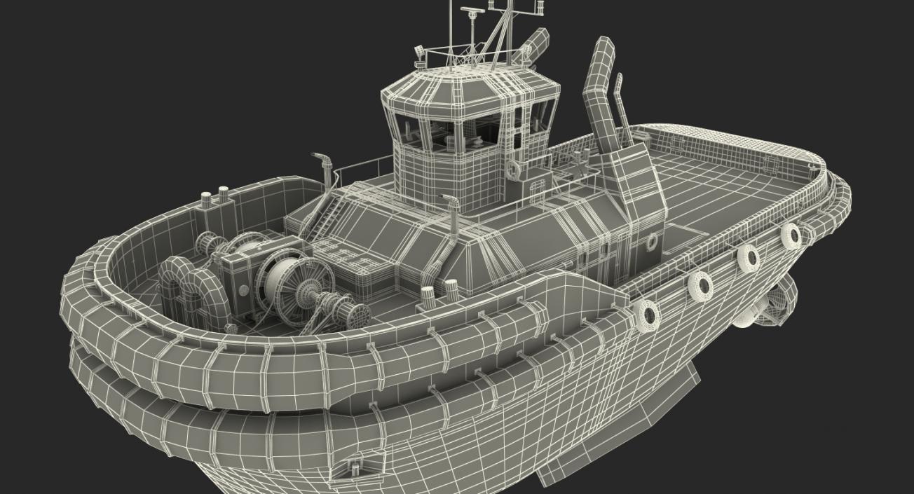 3D Harbour Tug Boat