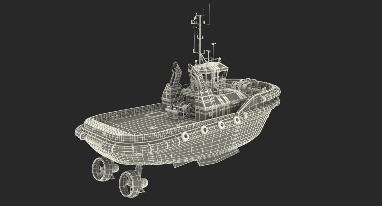 3D Harbour Tug Boat