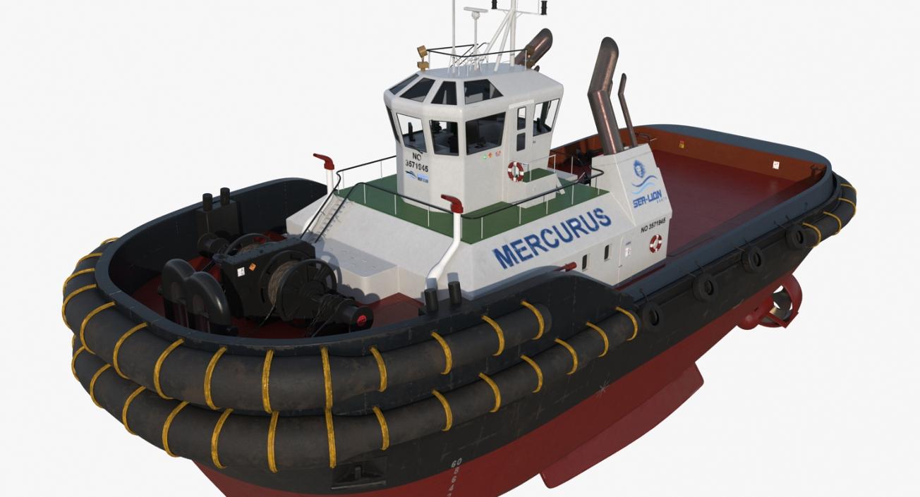 3D Harbour Tug Boat