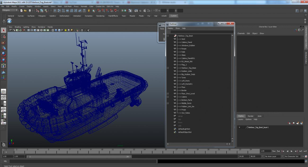 3D Harbour Tug Boat