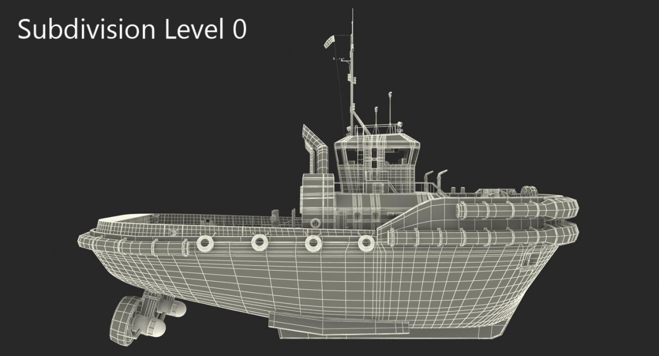 3D Harbour Tug Boat