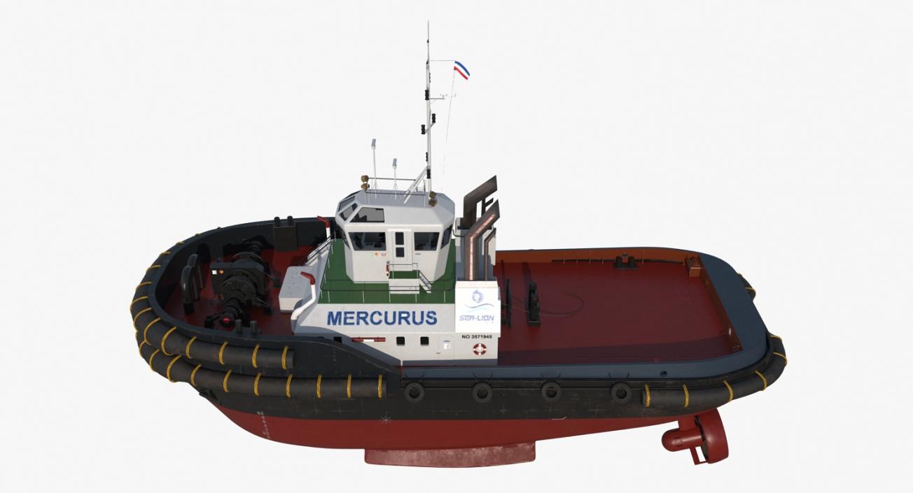 3D Harbour Tug Boat