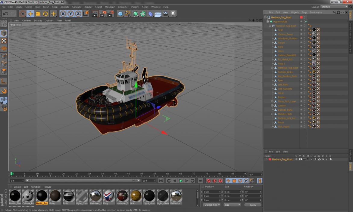 3D Harbour Tug Boat