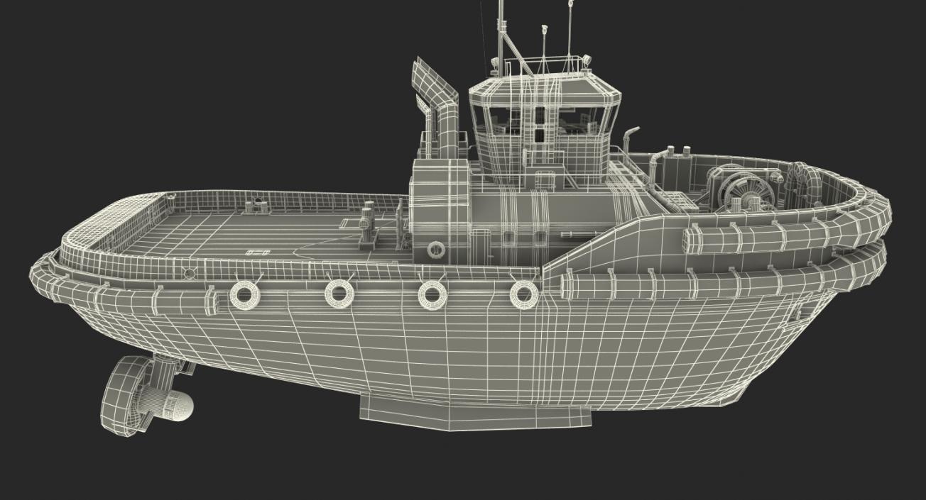 3D Harbour Tug Boat