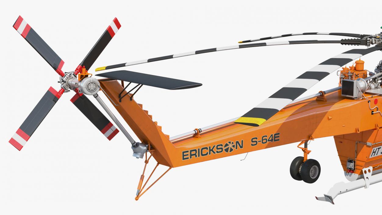 3D Sikorsky S-64 Skycrane Firefighting Helicopter