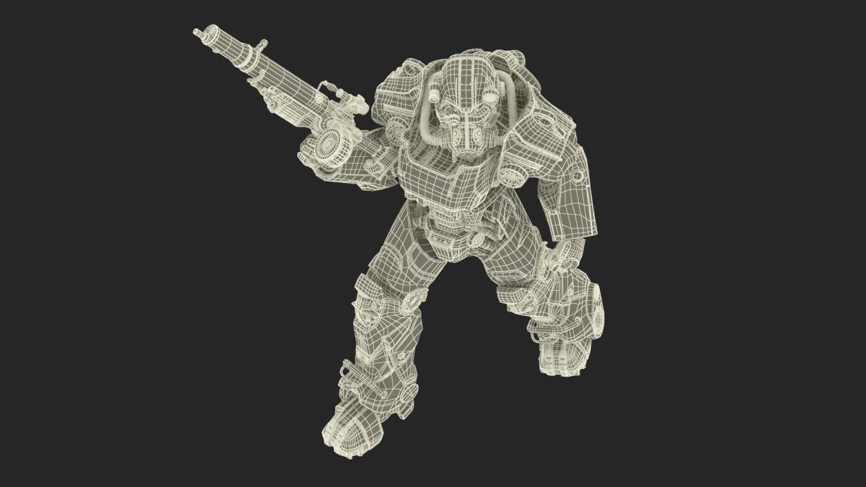 Fallout Combat Infantry Armor Walking 3D