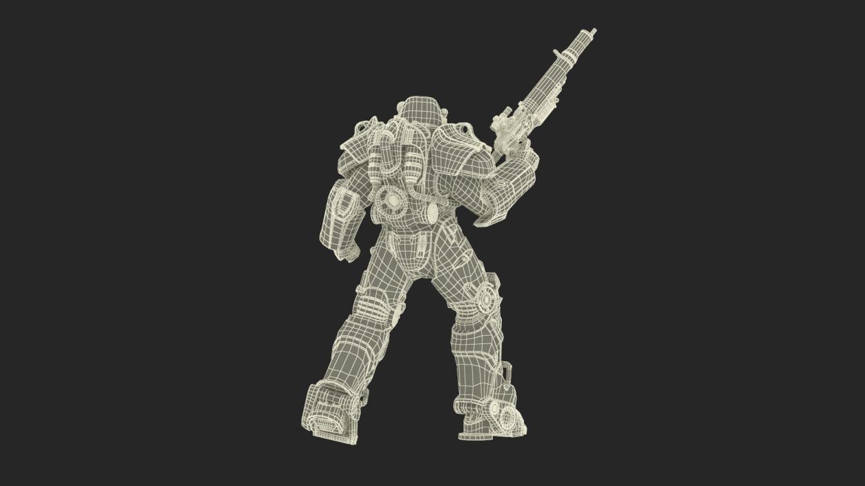 Fallout Combat Infantry Armor Walking 3D