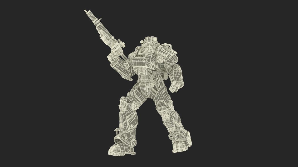 Fallout Combat Infantry Armor Walking 3D