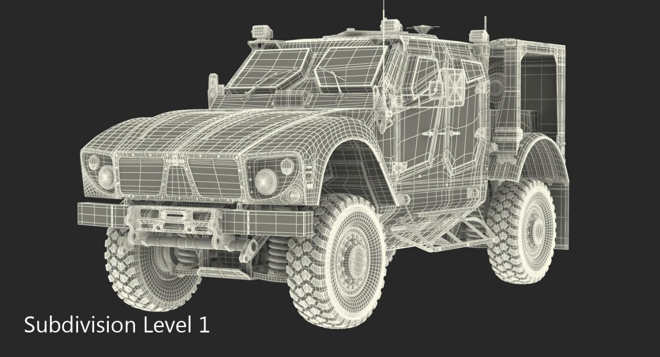 3D model Oshkosh M-ATV Mine Resistant Ambush Protected Vehicle Rigged