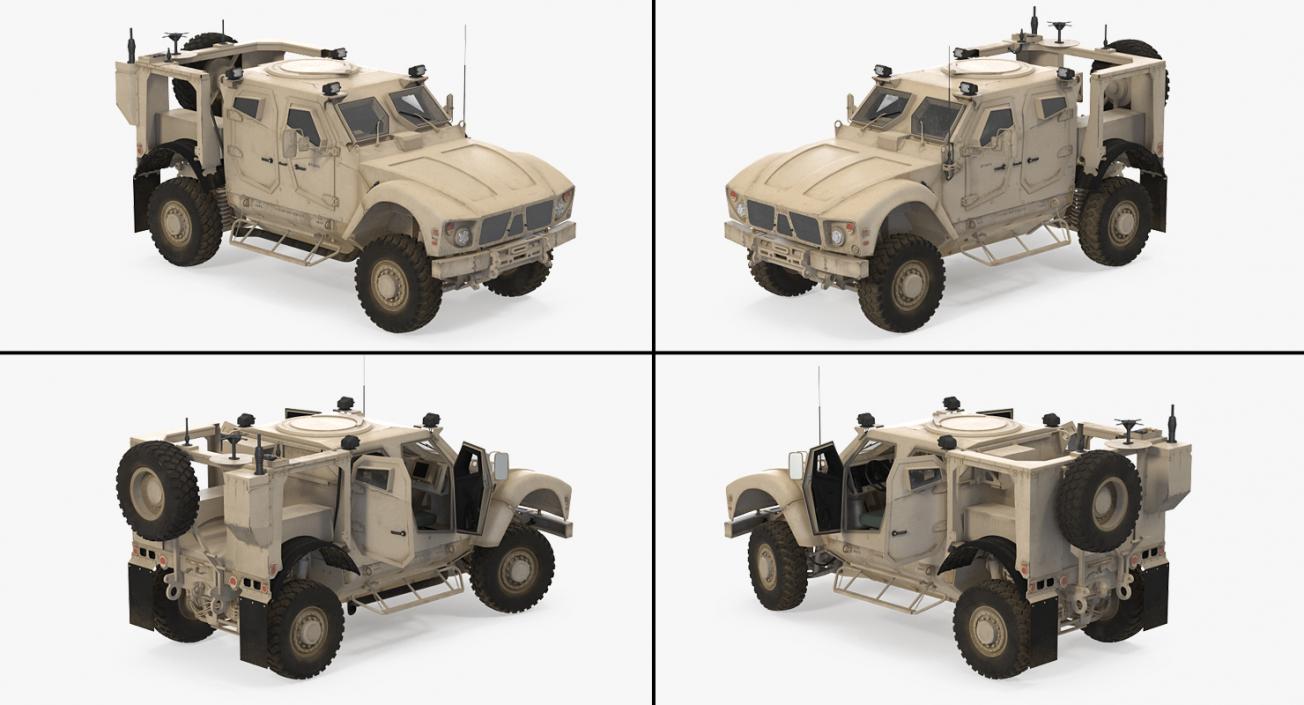 3D model Oshkosh M-ATV Mine Resistant Ambush Protected Vehicle Rigged