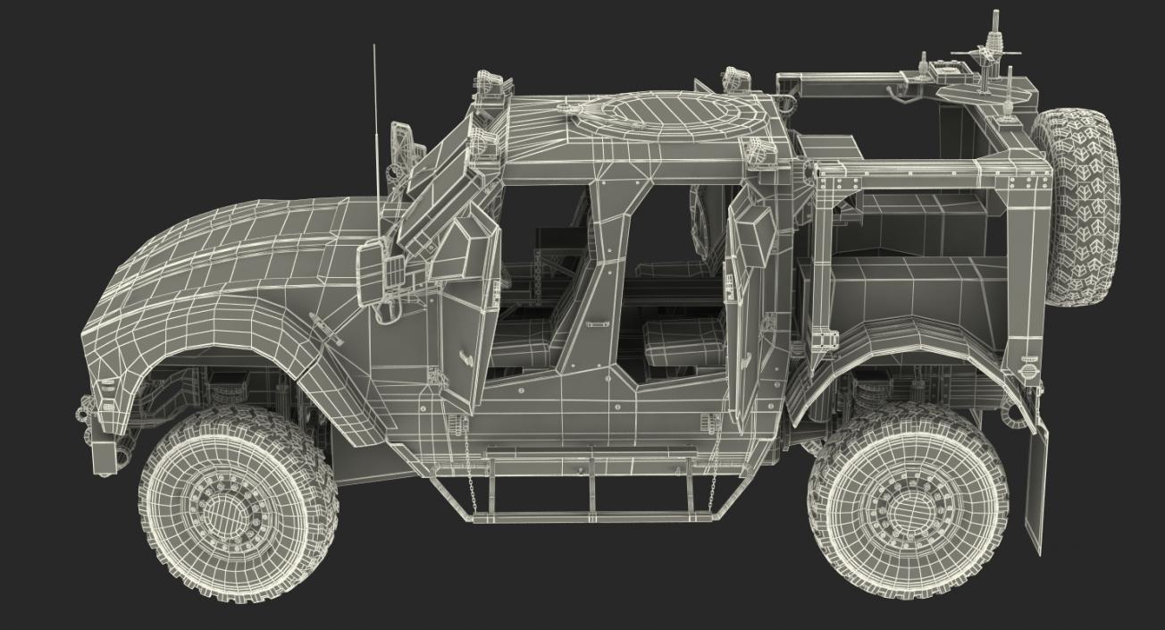 3D model Oshkosh M-ATV Mine Resistant Ambush Protected Vehicle Rigged