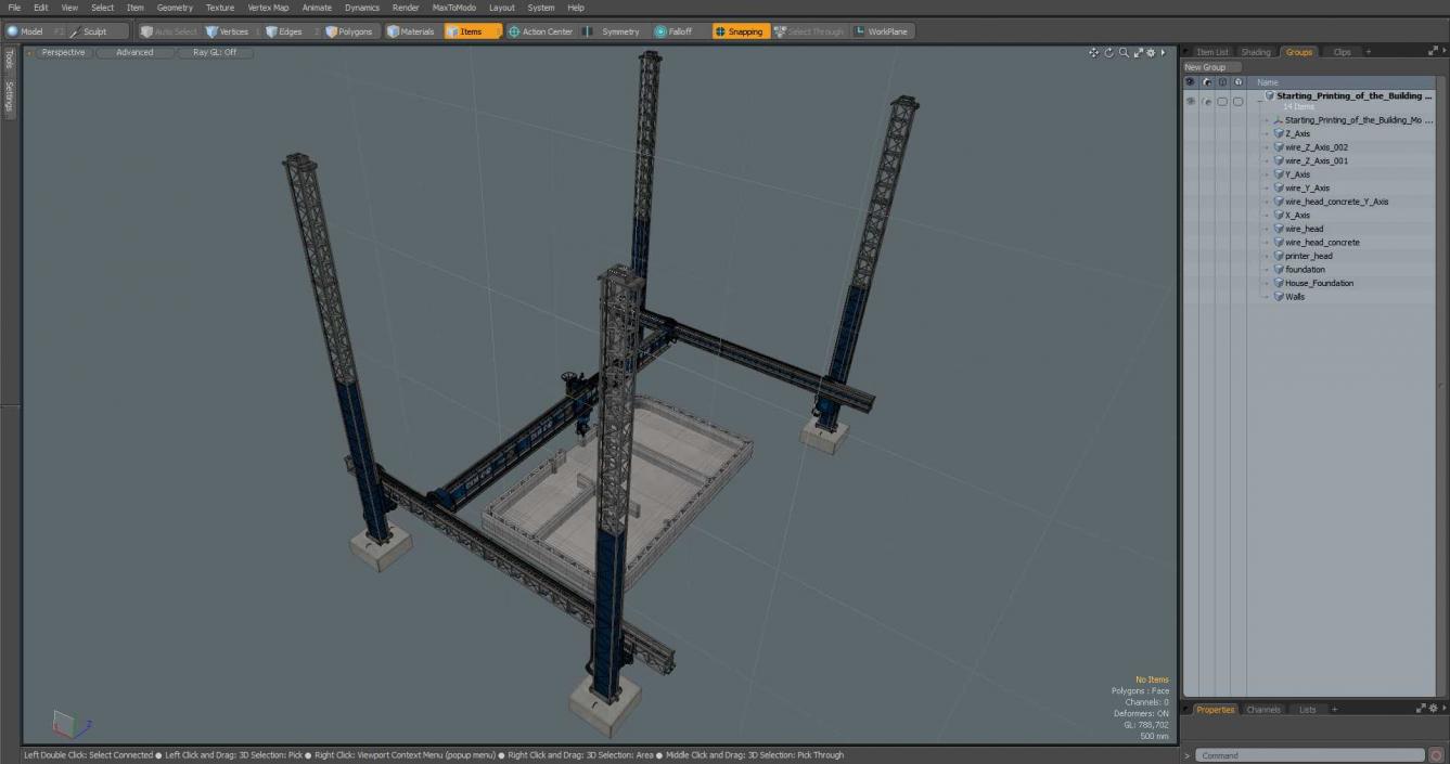 Starting Printing of the Building Module 2 3D