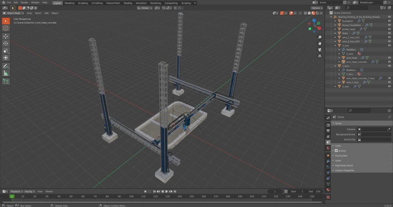 Starting Printing of the Building Module 2 3D